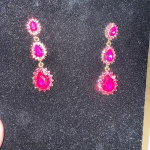 Jim Ball Pink Drop Earrings